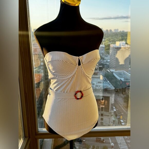 🆕 ZIMMERMANN 🧿 NWOT Chintz Stripe Underwire One Piece- Sz 3 US8 CUP SIZE C/D - Picture 5 of 16